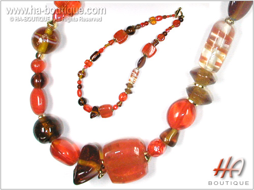 Perle de verre - Collier de perles